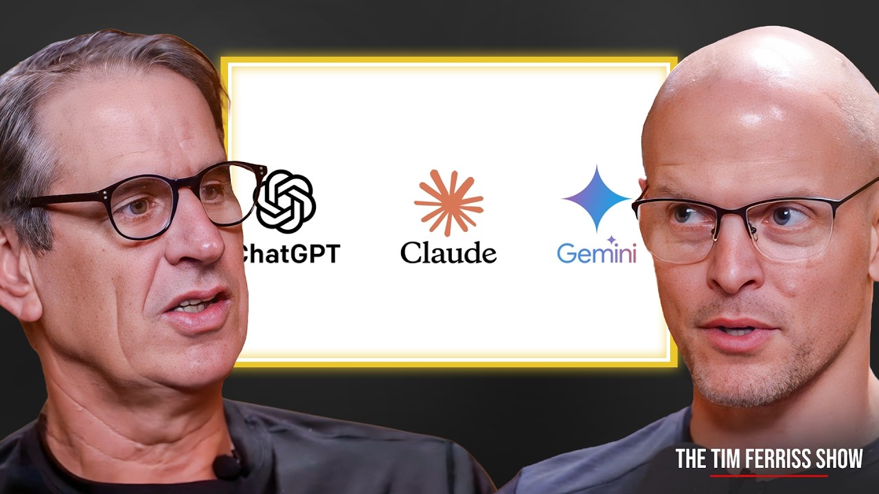 YouTube post by @timferriss for from Our Place. Caption reads: Legendary Investor Outlines His AI Thesis in 14....