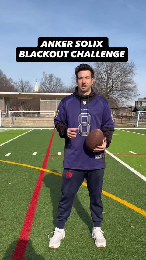 Instagram post by @bigggjenk for Anker SOLIX. Caption reads: I’m doing the Anker Solix and Troy Aikman Blackout....