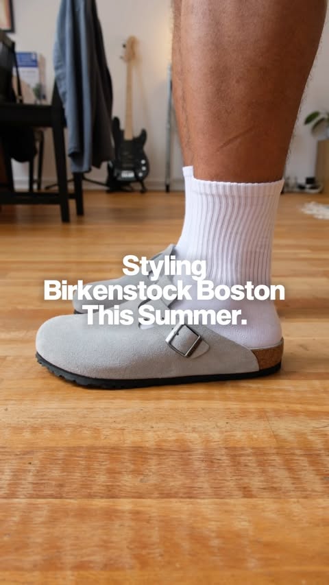 Instagram post by @fitting.room.junkie for Birkenstock. Caption reads: [...] its way into every summer outfit. AD....