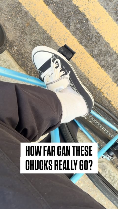 Instagram post by @odeve for Converse. Caption reads: Throwback Chucks are fixie approved…....