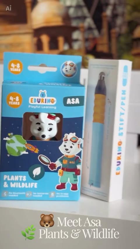 Instagram post by @momandkidlife for EDURINO. Caption reads: [...] Plants & Wildlife with Asa from EDURINO....