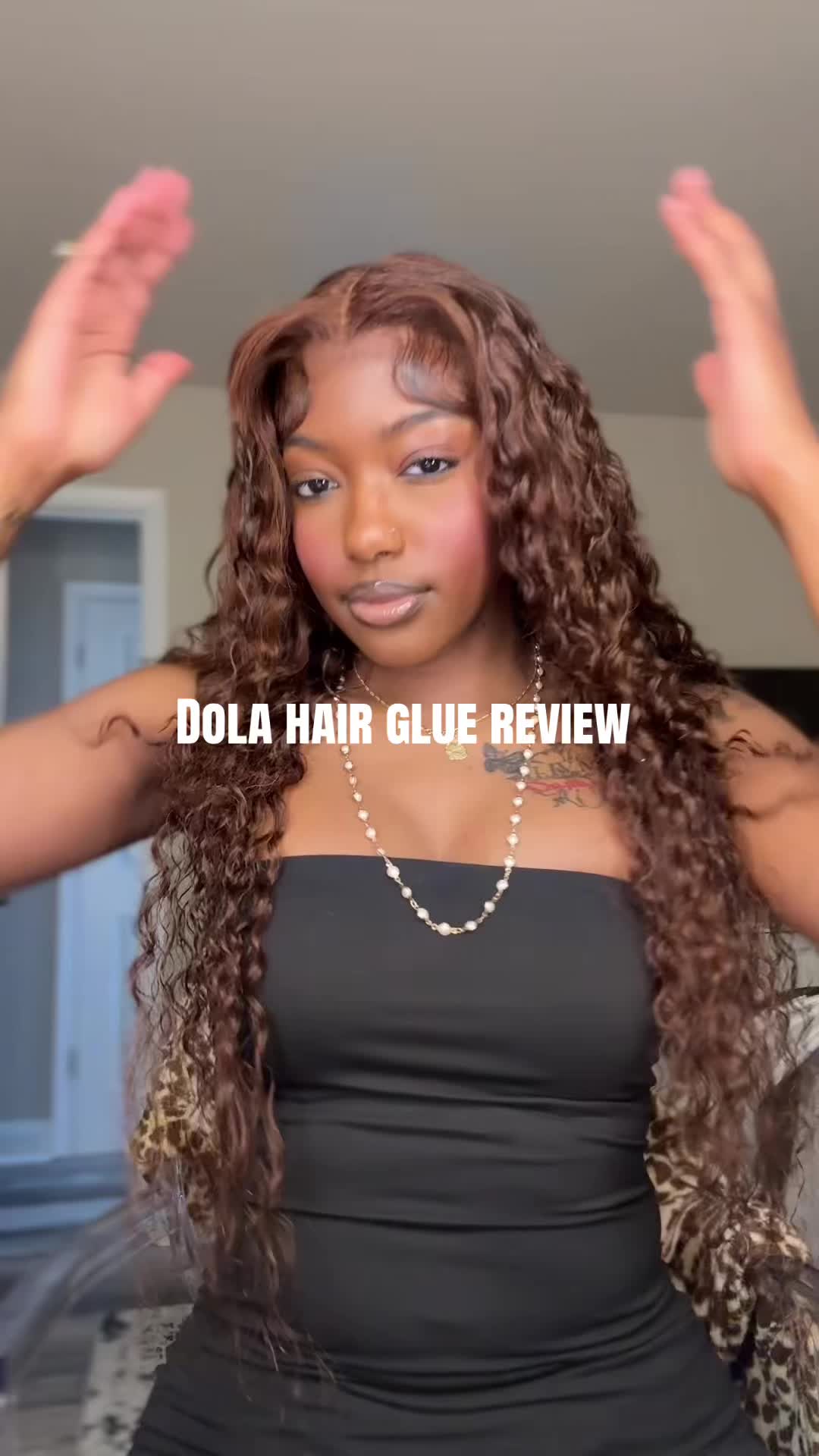 TikTok post by @brithebarbie_ for The Frontal Queen. Caption reads: [...] #fypシ゚viral @Dola @The Frontal Queen.