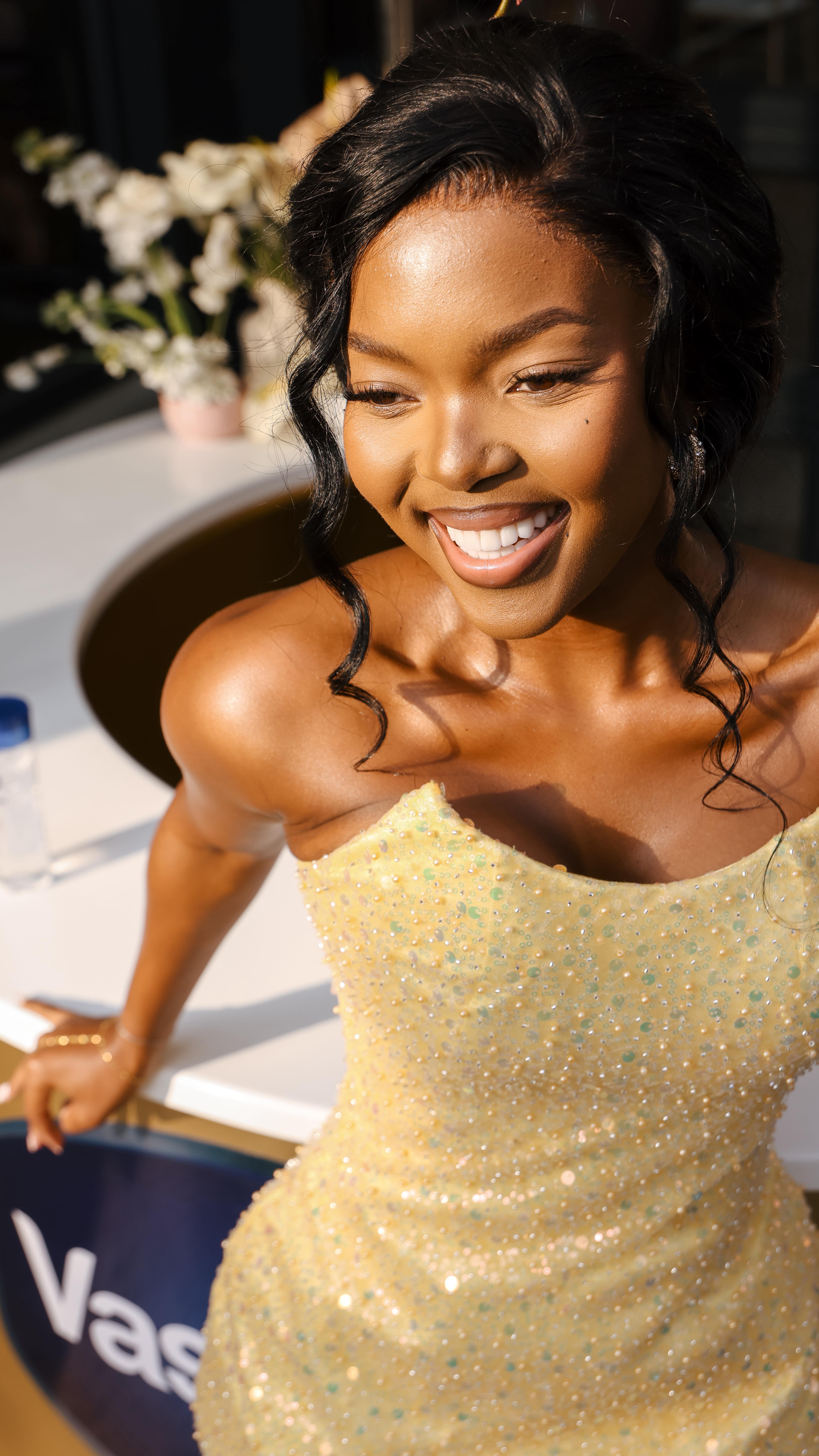 Instagram post by @snimhlongo for Vaseline South Africa. Caption reads: Get red carpet ready with me for Glamour’s Most....