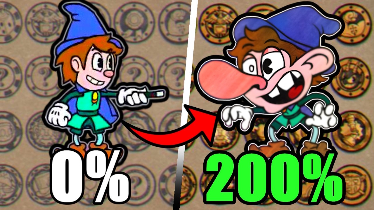 YouTube post by @TheAndrewColletteShow for Shop Titans. Caption reads: I 200%'d the Cuphead RIP-OFF, Here's What Happened.