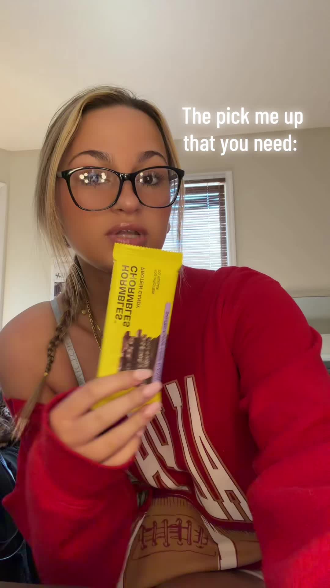 TikTok post by @christinamorck for Hormbles. Caption reads: [...] doesn’t make you feel guilty after😏....