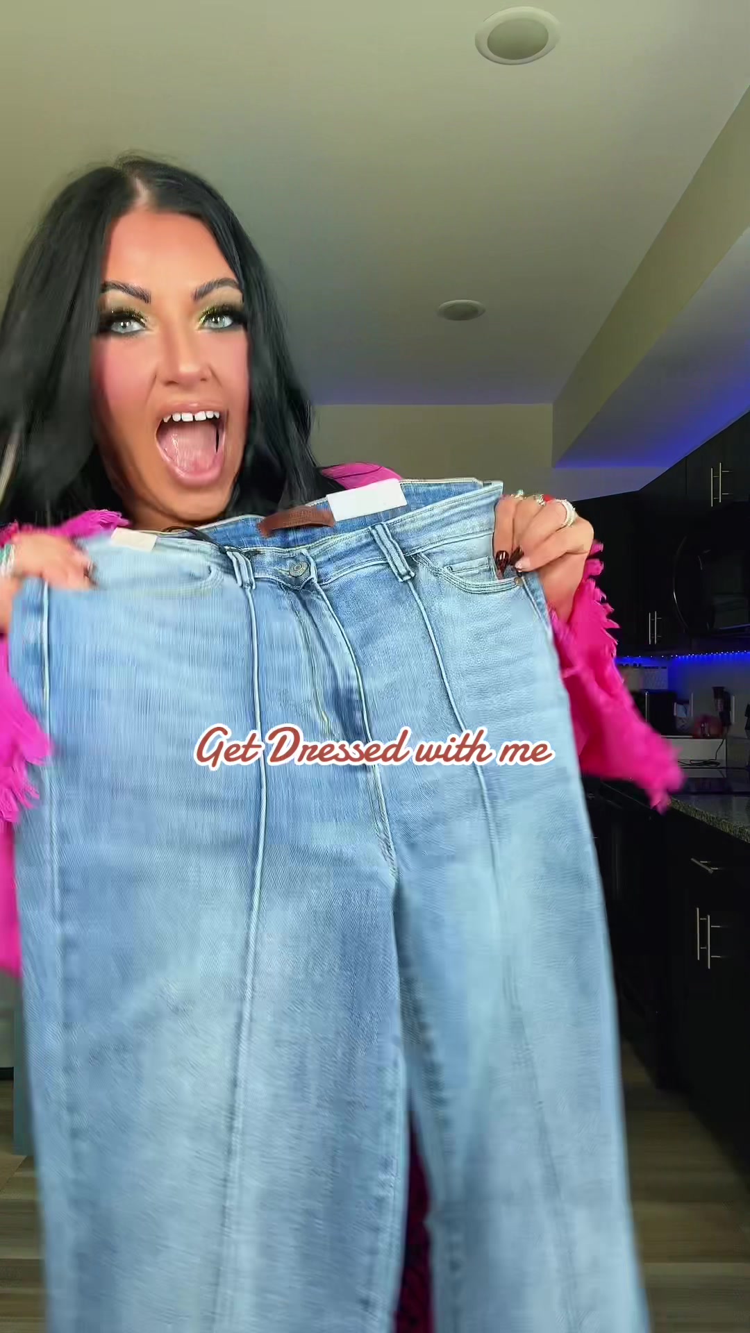 TikTok post by @ambergoobs for Emma Lous Boutique. Caption reads: I’m wearing a 13. Judy Blues size down one than....