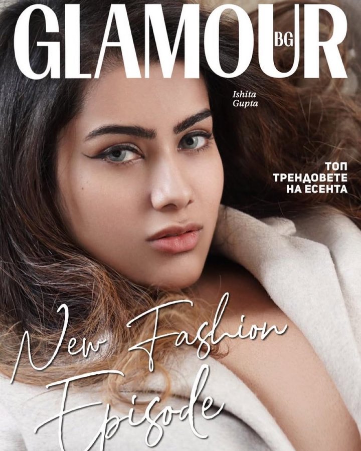 Instagram post by @ishitarehagupta for Glamour. Caption reads: The First Indian Cover Star Ever For Glamour....