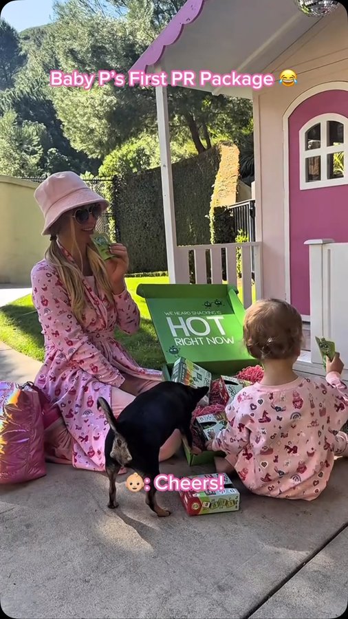 Instagram post by @cutesiecrew for GoGo squeeZ. Caption reads: Baby P’s First PR package! He’s a natural 🤣💖....