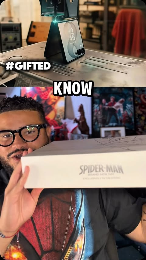Instagram post by @movietalkwithbrock for Samsung Mobile. Caption reads: [...] #GalaxyZFold8 #GalaxyWatchUltra2....