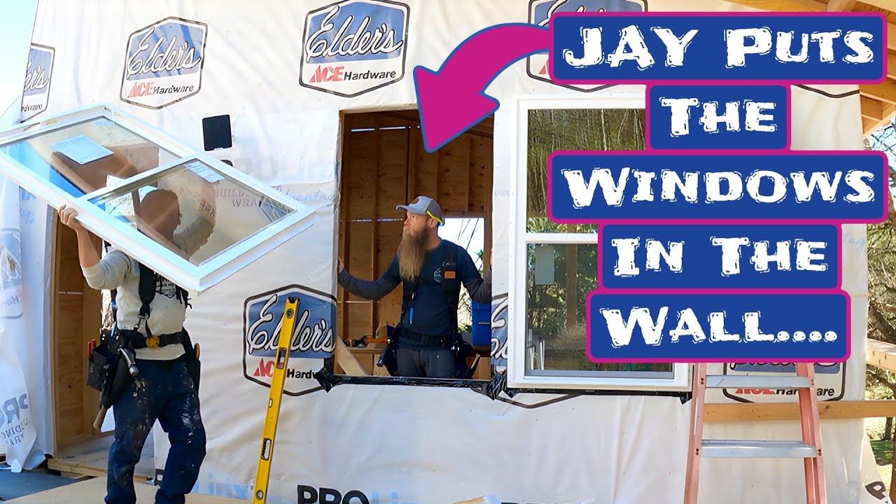 YouTube post by @Building_Jays_Way for Hyperlite. Caption reads: Jay's BIGGEST Project EVER!! Episode 13--Windows,....