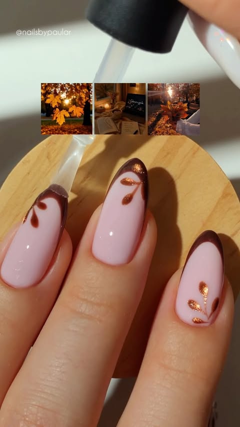 Instagram post by @nailsbypaular for Beetles Gel Polish. Caption reads: [...] brown shades ever! <3 — using:....