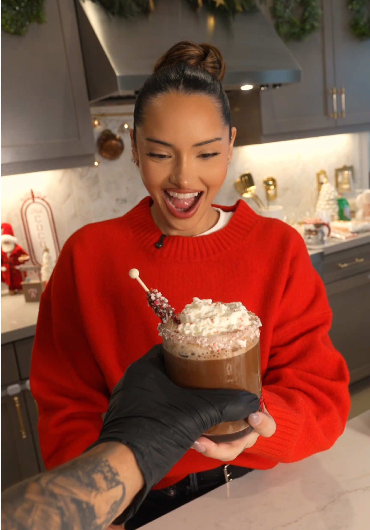 TikTok post by @kburton_25 for Hotel Chocolat. Caption reads: [...] hot chocolate… so I brought out @Hotel....