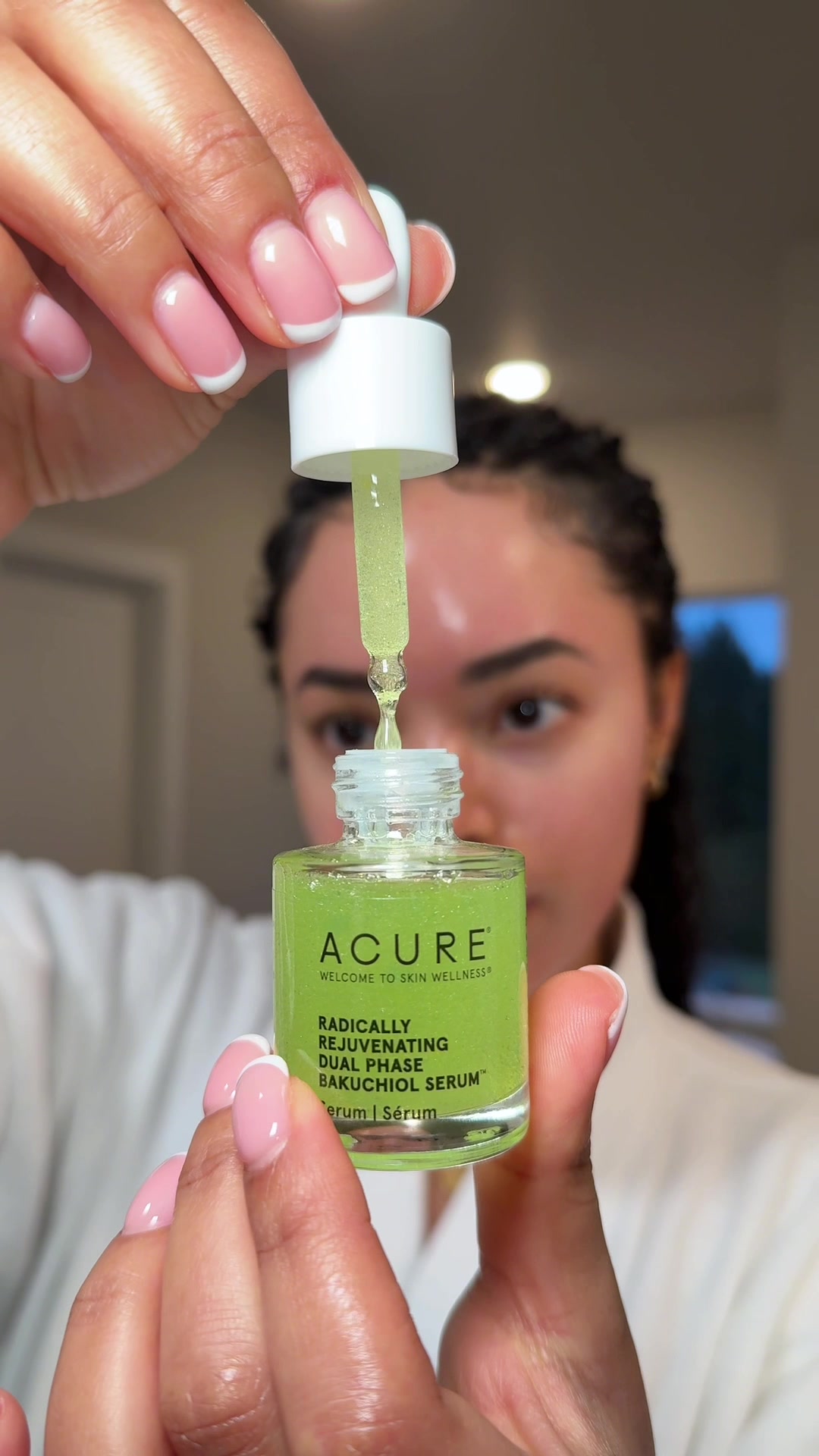 TikTok post by @shaielexis for ACURE. Caption reads: [...] my skin is feeling sensitive and dry, @Acure....