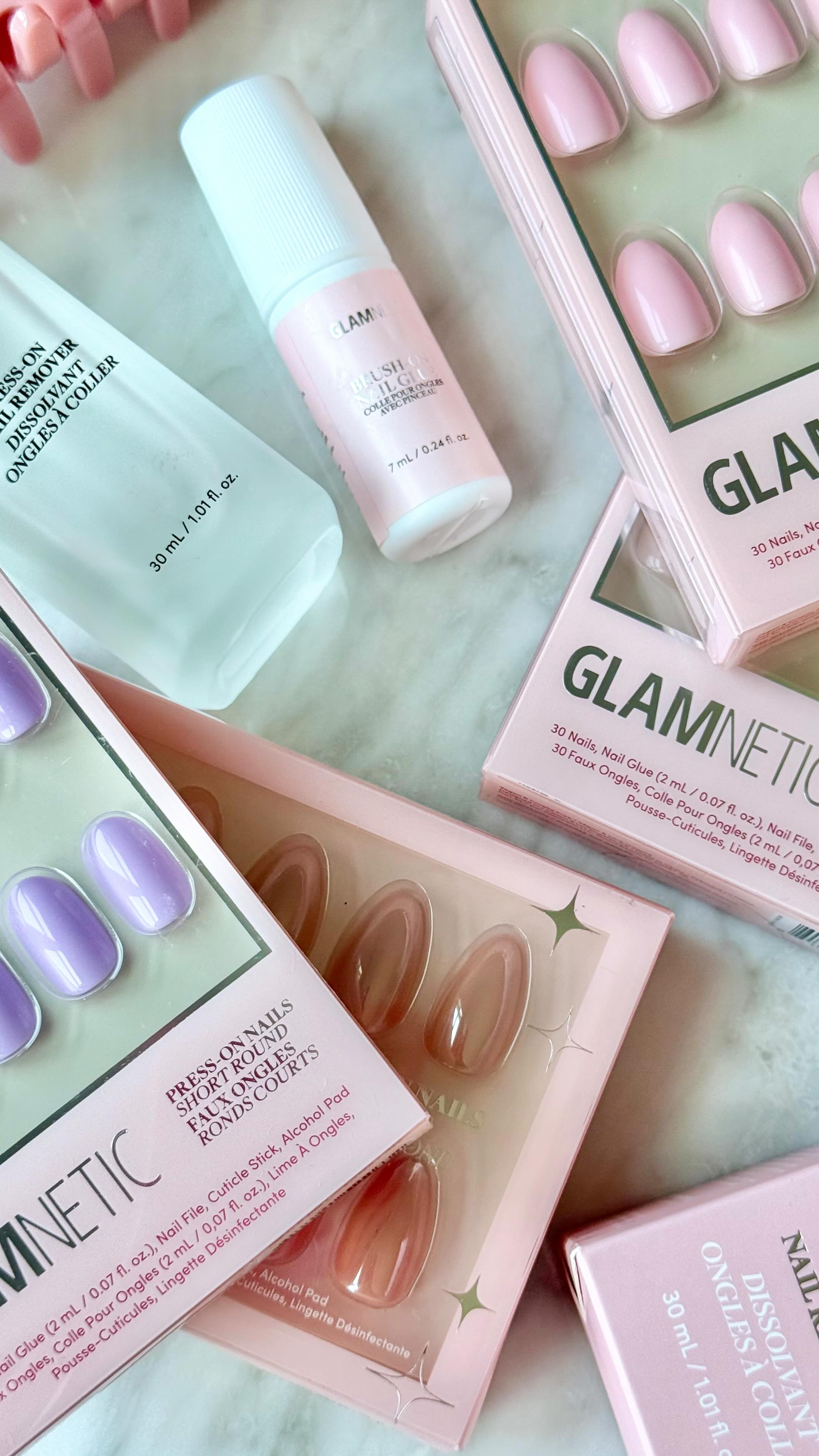 Instagram post by @emmskincare for Glamnetic. Caption reads: One of my favorite discoveries recently has been....