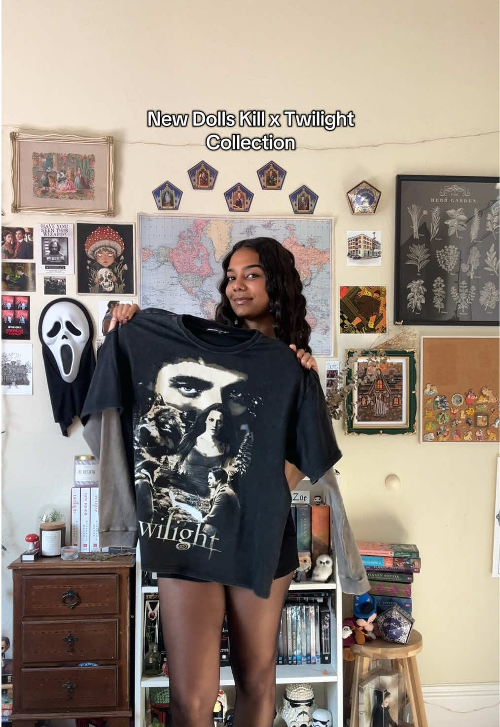 TikTok post by @zoealford_ for Dolls Kill. Caption reads: thank you so much @Dolls Kill for the new Twilight....