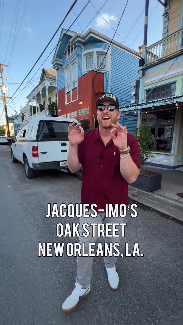 Instagram post by @geraldgruenig for Visit New Orleans. Caption reads: My full review of Jacques-Imo’s in New Orleans,....