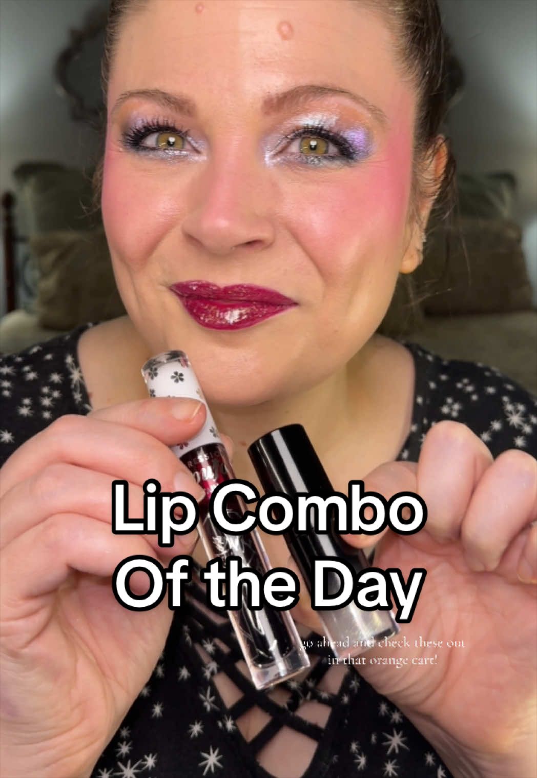 TikTok post by @melissa_beautyover40 for Adriana Nichole Cosmetics. Caption reads: [...] Born To Shimmer Lip Gloss from @Adriana....