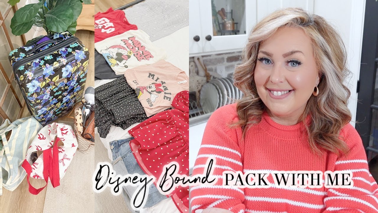 YouTube post by @CharlotteGroveFarmhouse for Freshly Picked. Caption reads: FAMILY VACATION PACK WITH ME // DISNEY WORLD PACK....