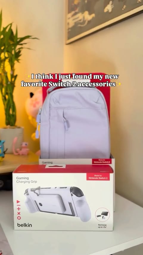 Instagram post by @heyyy_listengaming for Belkin. Caption reads: [...] Switch 2 from the lovely people over at....