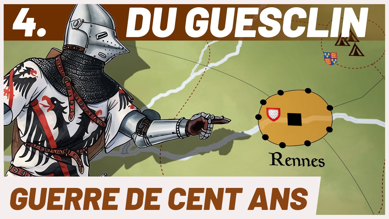 YouTube post by @BataillesdeFrance for Motion Array. Caption reads: A BRETON to save France: Du Guesclin.