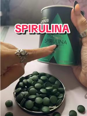 TikTok post by @gemmaargote for Aldous Bio. Caption reads: Espirulina Ecologica - 600 Comprimidos - Inhibidor....