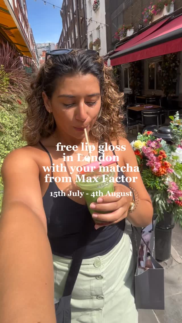 Instagram post by @sannylondon for Morena London. Caption reads: AD You can get free Max Factor lipgloss with your....