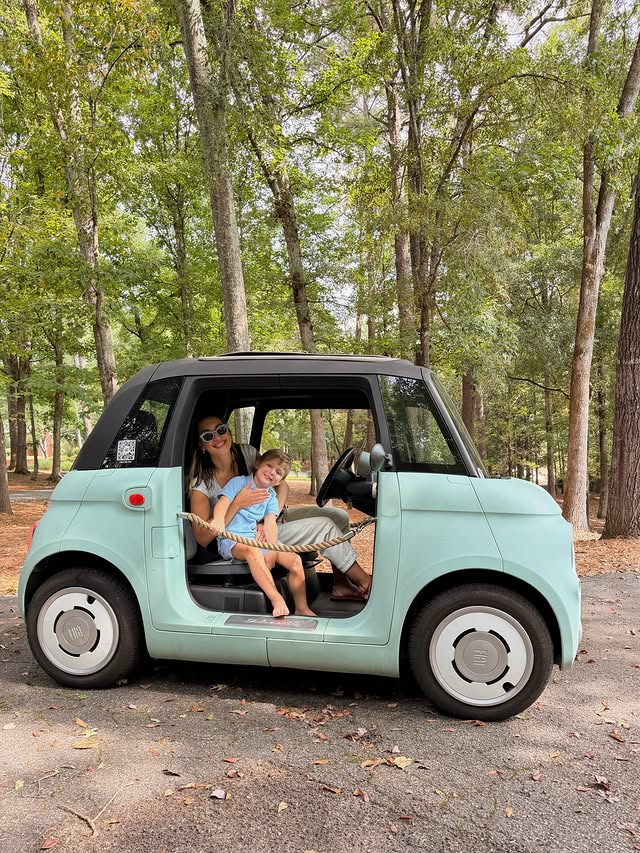 Instagram post by @kathleen_barnes for FIAT. Caption reads: [...] electric vehicle you’ve ever seen, the....