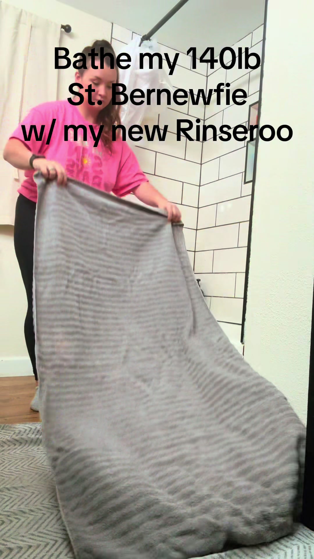 TikTok post by @brittanymichelle44 for Rinseroo. Caption reads: I 110% recommend this Rinseroo if you have a tub....