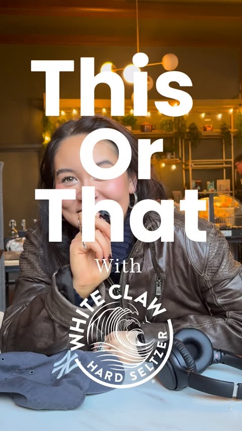 Instagram post by @siennacairnss for White Claw. Caption reads: Making waves with a this or that with....