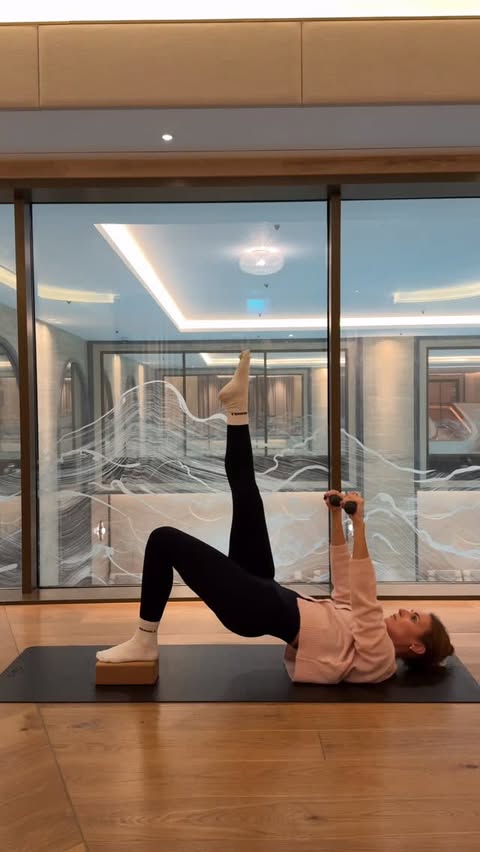 Instagram post by @katageridou for Adanola. Caption reads: Lower body series 💕 @adanola . . #ad#pilates....