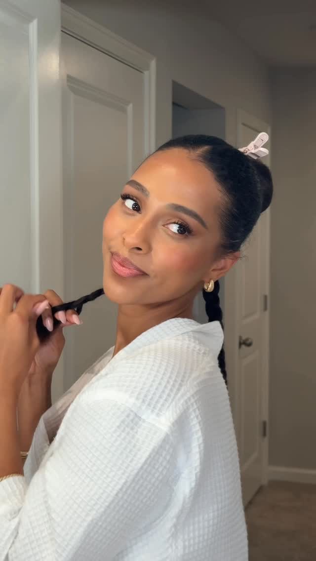 Instagram post by @kristina.manners for Sheamoisture. Caption reads: #ad Type 4 hair updo inspo for a night out or....