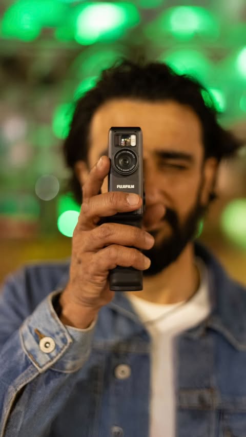 Instagram post by @siddharthajoshi for Instax. Caption reads: #Ad I recently took the Instax Evo Cinema for a....