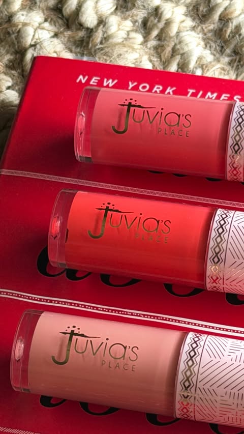 Instagram post by @chamarmoore for Juvia's Place. Caption reads: [...] when you have Blushed Liquid Tint 💕....