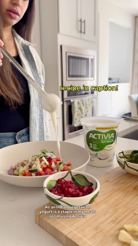 Instagram post by @shruti.dixitt for Activia. Caption reads: [...] tangy, and so easy to make! Made with....