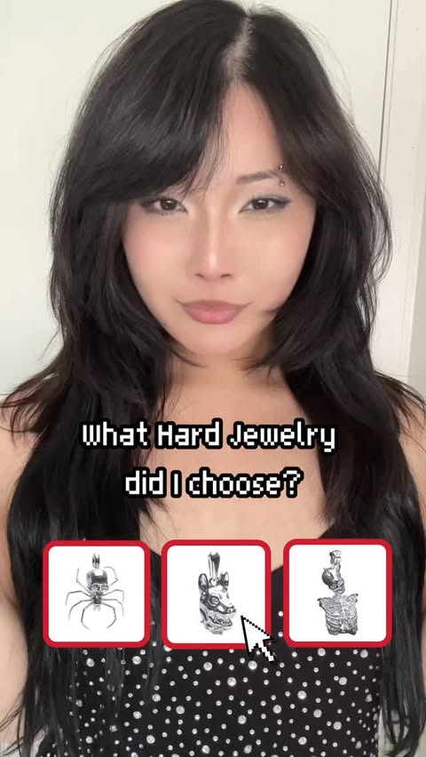 Instagram post by @minghbingh for Hard Jewelry. Caption reads: [...] Jewerly pendant would you choose? #hj....