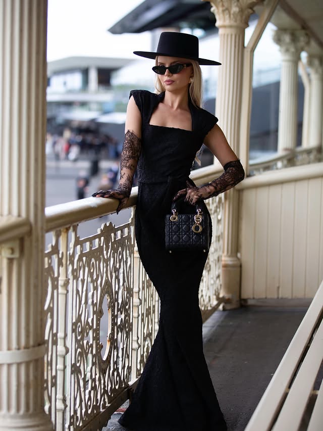 Instagram post by @staceyhemeraroberts for SACHA DRAKE. Caption reads: Trackside never looked so good 🐎 @sacha_drake....