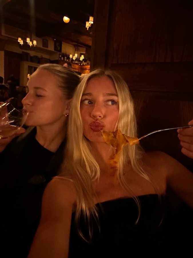 Instagram post by @popstar.katie for Parke. Caption reads: Ways I’m avoiding a winter low #bettyboozepartner.