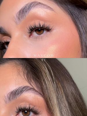TikTok post by @jocelyn__p for Maxcomfi. Caption reads: @Maxcomfi Style Breeze 🤎✨ Lash map: [...].