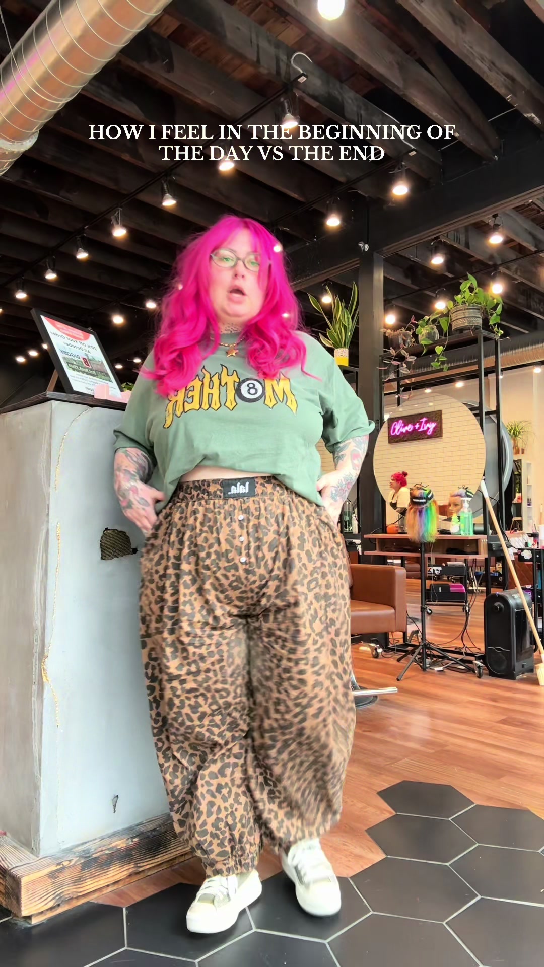 TikTok post by @mermeghair for Alani Nutrition. Caption reads: I need @Alani Nutrition and claw clips to survive....