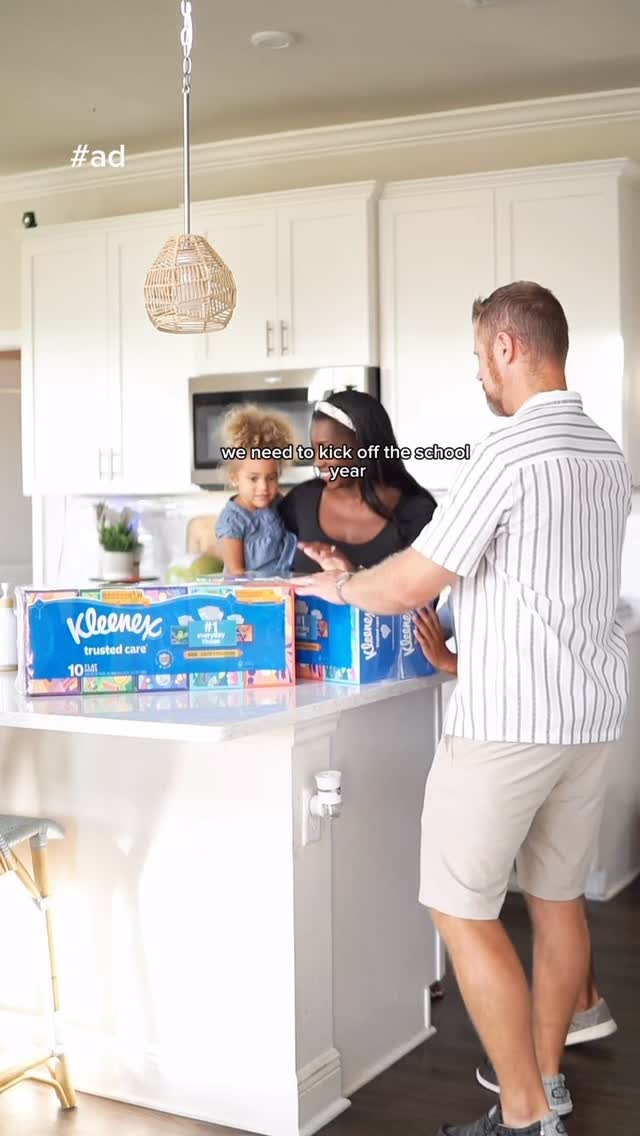 Instagram post by @thebutanfam for Kleenex. Caption reads: #ad Back-to-school prep just got easier thanks to....