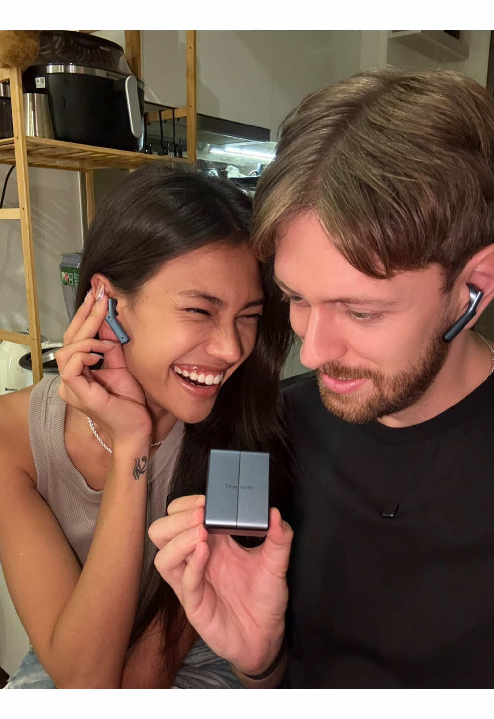 TikTok post by @roman.thailand for Timekettle. Caption reads: Time to quit learning Thai 😅 #timekettle #w4....