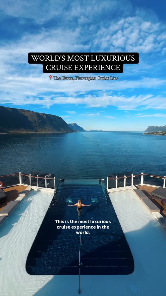 Instagram post by @bradenstanley for Norwegian Cruise Line. Caption reads: This is one of the most luxurious cruise....