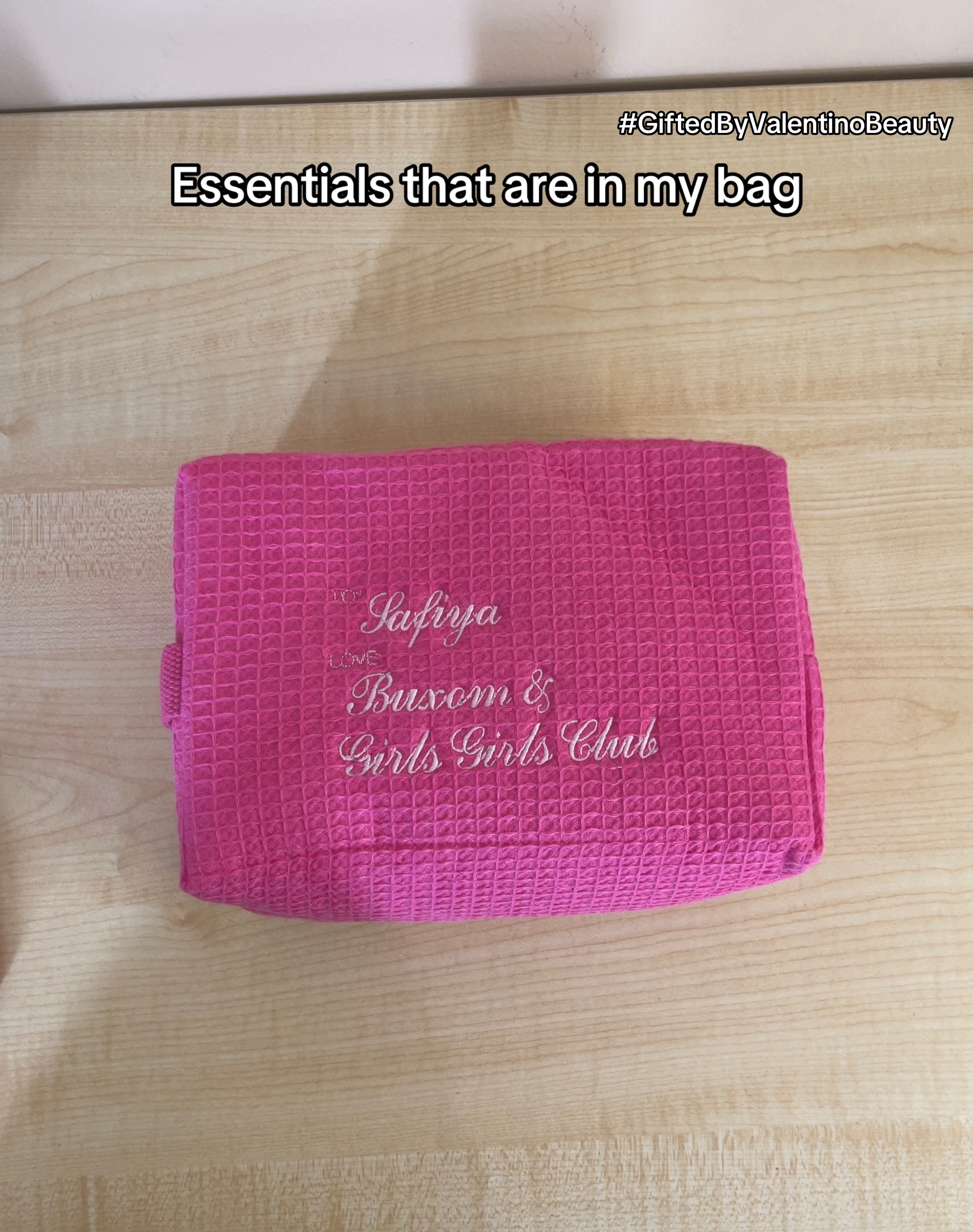 TikTok post by @selfcarewithsafiya for College Fashionista. Caption reads: #CFxBIRExtradose @Valentino.Beauty @College....