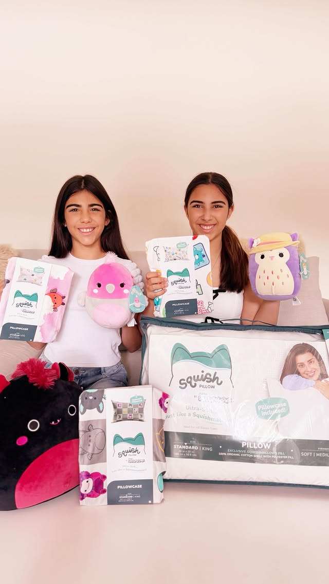Instagram post by @yvonne.sokias for Squishmallows. Caption reads: [...] the latest innovation from Squishmallows....
