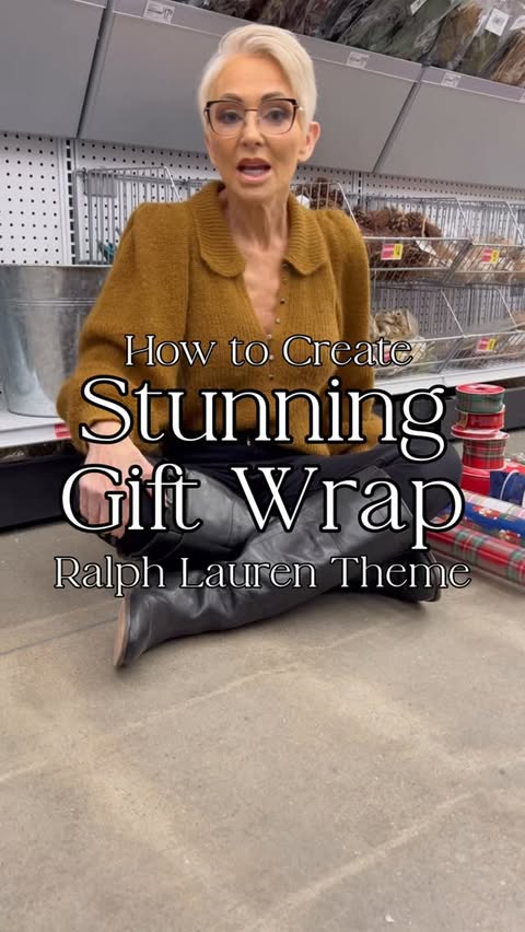 Instagram post by @rebeccarobeson for Michaels Stores. Caption reads: Ralph Lauren Christmas but make it affordable? Yes....