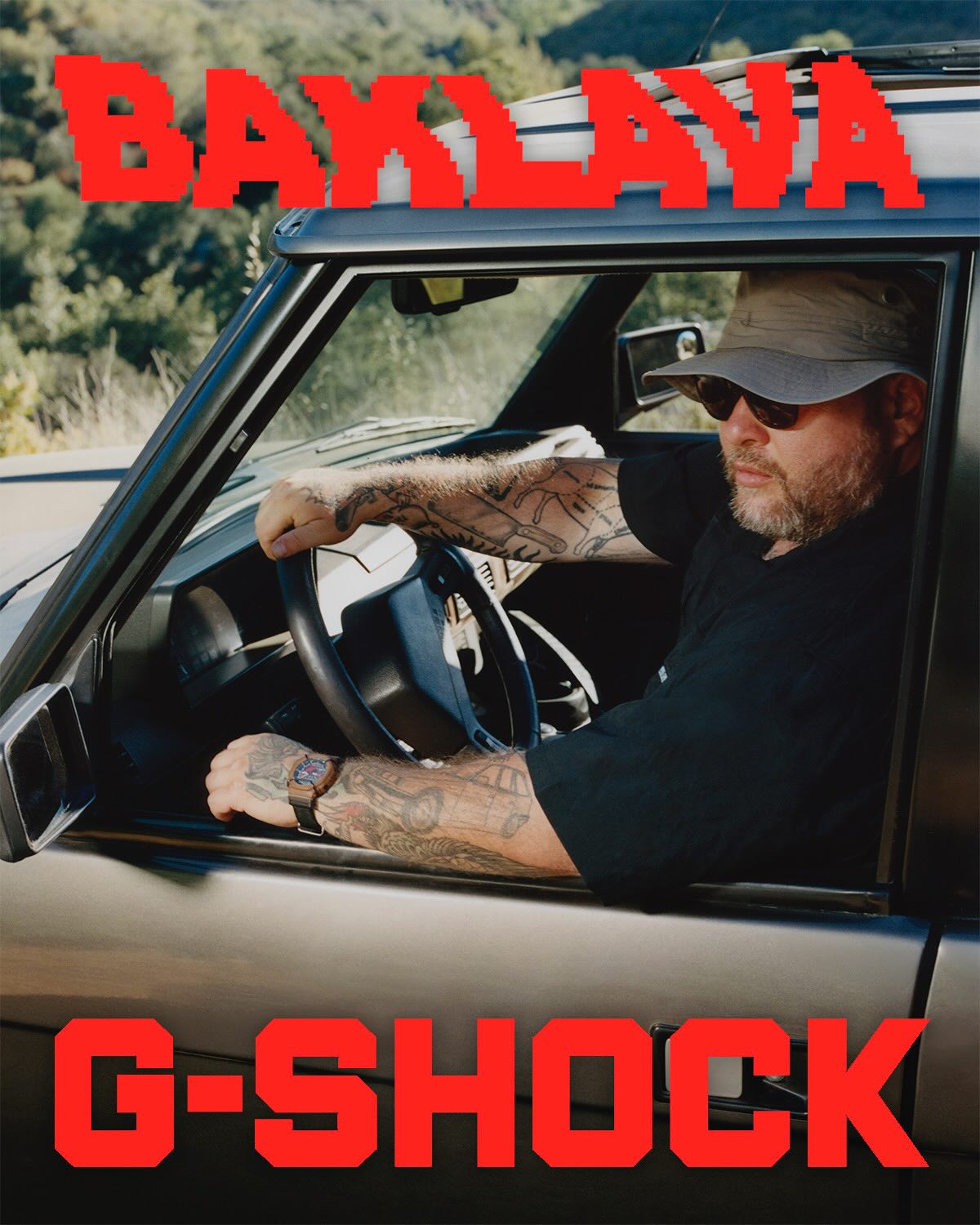 Instagram post by @bambambaklava for G-SHOCK. Caption reads: PROUDLY PRESENTING THE FIRST COLLABORATION BETWEEN....