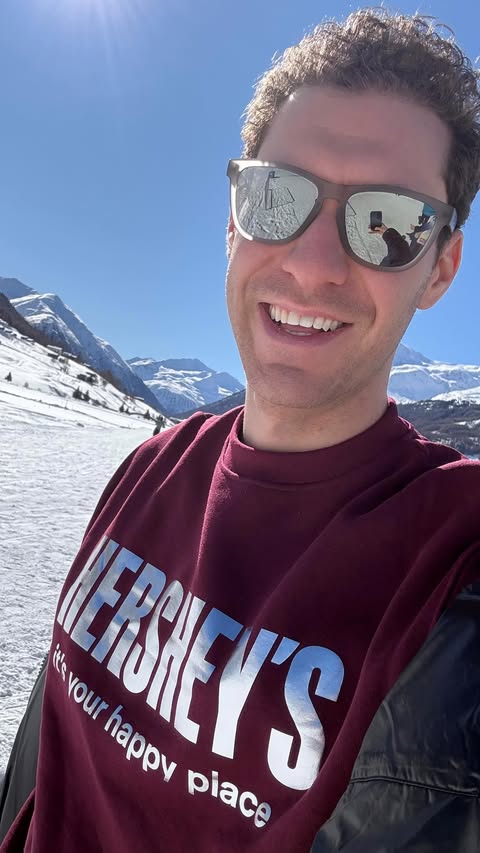 Instagram post by @jasonbskates for Hersheyland. Caption reads: Bringing a little extra sweetness to Milan with....