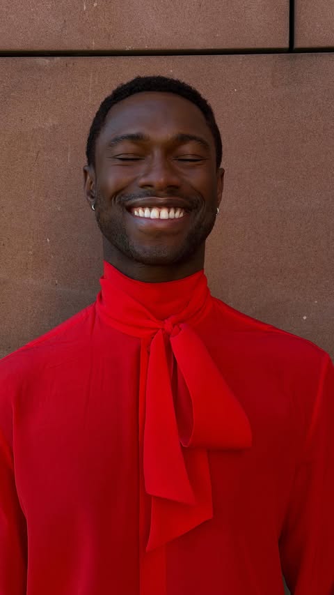 Instagram post by @sadiqdesh for FARFETCH. Caption reads: gimme gimme more looks @farfetch🕺🏿.