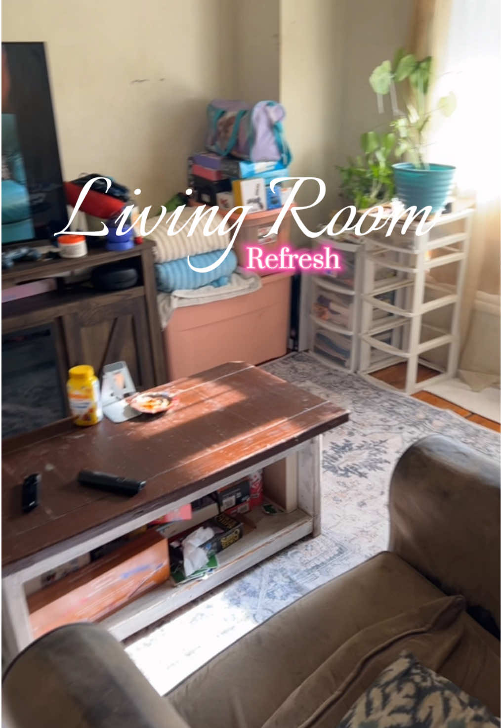 TikTok post by @luvdesimonique for Genimo. Caption reads: Obsessed with this new washable rug from @GENIMO....