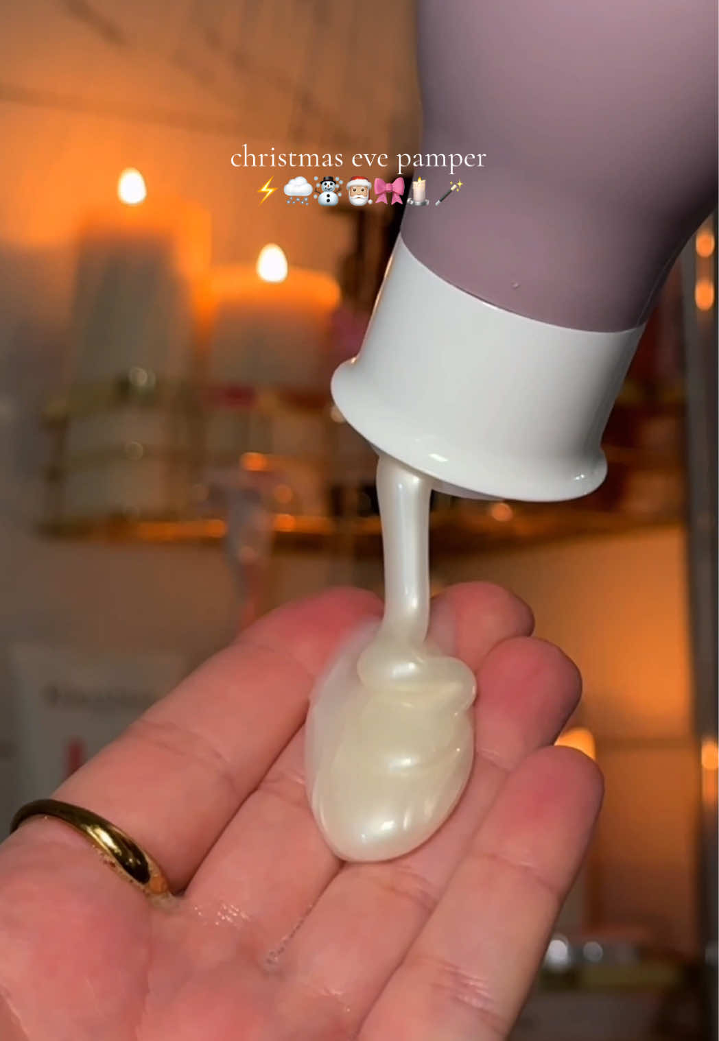 TikTok post by @by.emmaleah for Living Proof. Caption reads: [...] 🌨️☃️🎅🏼🎀🕯️🪄 products @Living Proof,....
